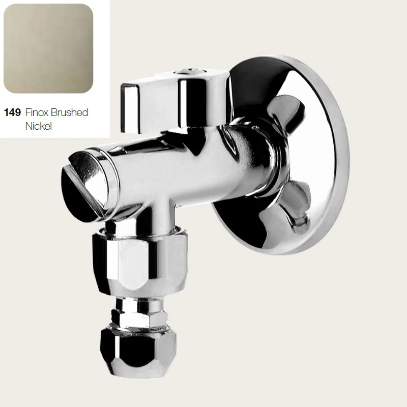 Кран-фильтр, Gessi, Technical Accessories, запорный угловой, 1/2", цвет-Finox Brushed Nickel