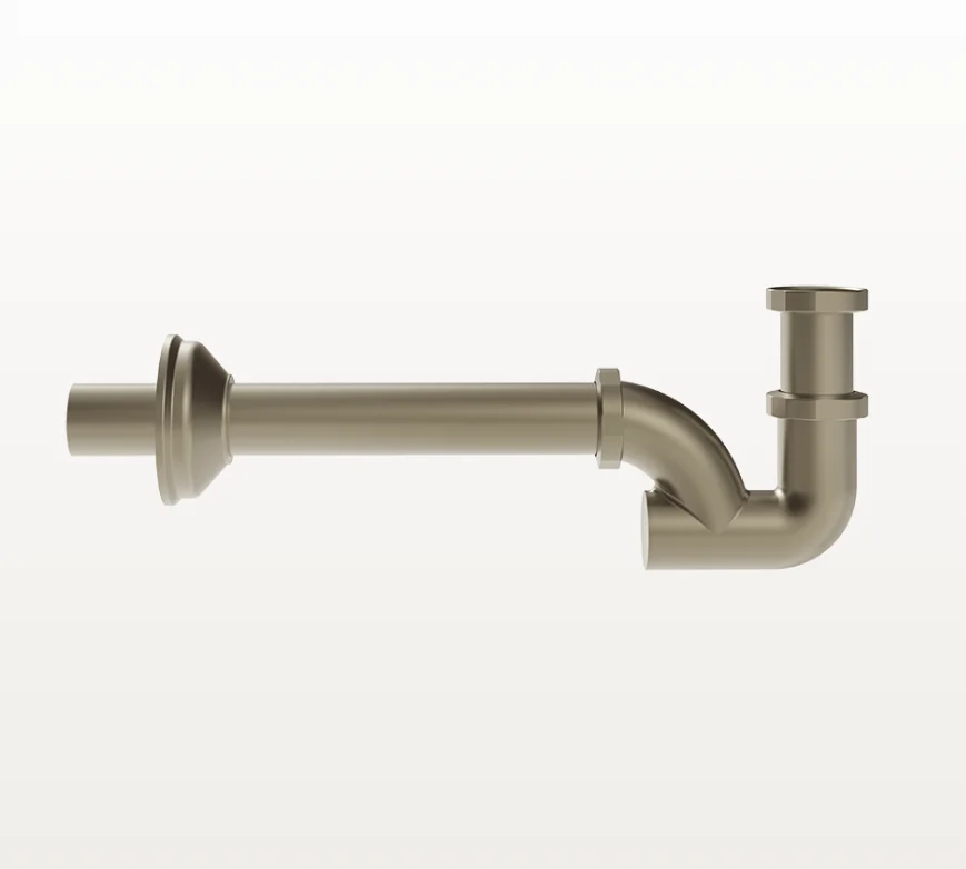 Сифон, Gessi, Technical Accessories, трубный, 1 1/4", цвет-Finox Brushed Nickel