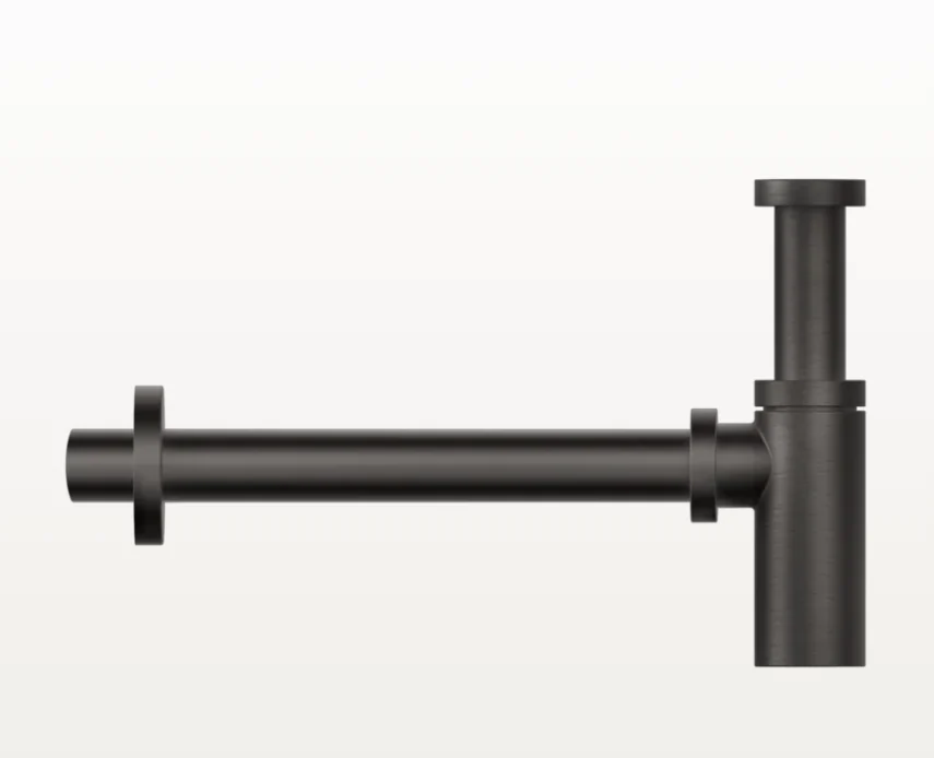 Сифон, Gessi, Technical Accessories, для раковины, округлый, 1 1/4", цвет-Black Metal Brushed PVD