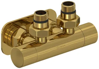 Вентиль, Сунержа, 2 х НР G 1/2" / 2 х НГ G 3/4", угловой, скрытый, EU50, цвет-золото — иконка