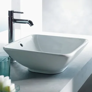Раковина, Duravit, ME by Starck, шгв 420*420*165, отверстия для смесителя-отсутствуют, цвет-белый