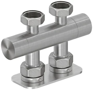 Вентиль, Сунержа, EU50, шгв 136*50*99, 2 х НГ G 3/4" / 2 х НГ G 3/4", прямой, цвет-сатин
