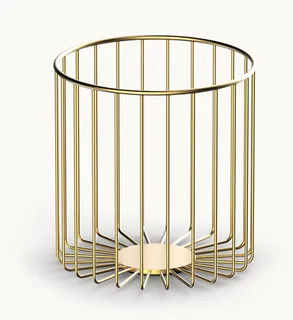 Корзина, Decor Walther, DW, шгв 240*240*260, цвет-золото матовое