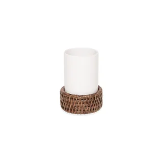 Стакан, Decor Walther, BASKET, шгв 75*75*105, цвет-ротанг темный (Rattan dunkel)