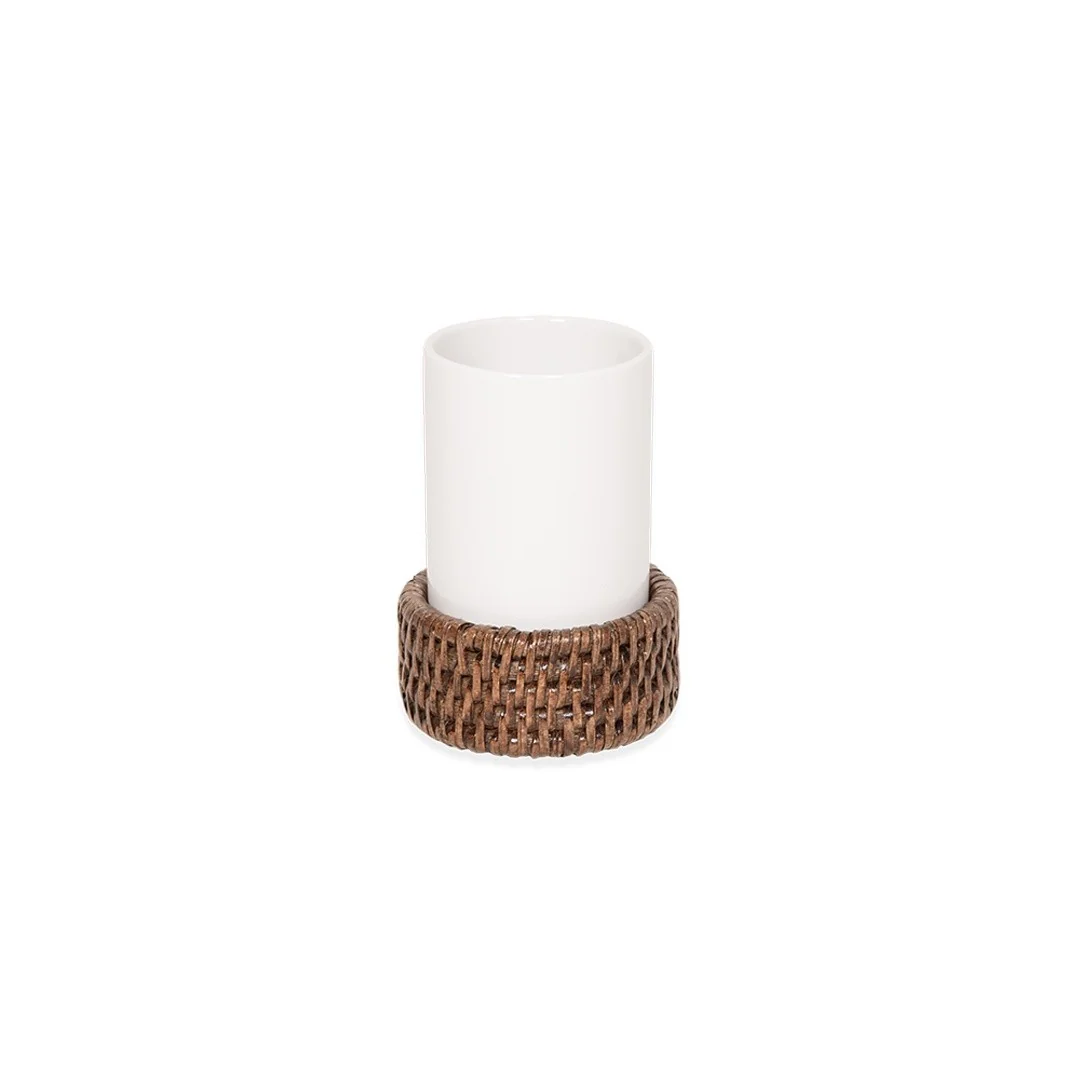 Стакан, Decor Walther, BASKET, шгв 75*75*105, цвет-ротанг темный (Rattan dunkel)