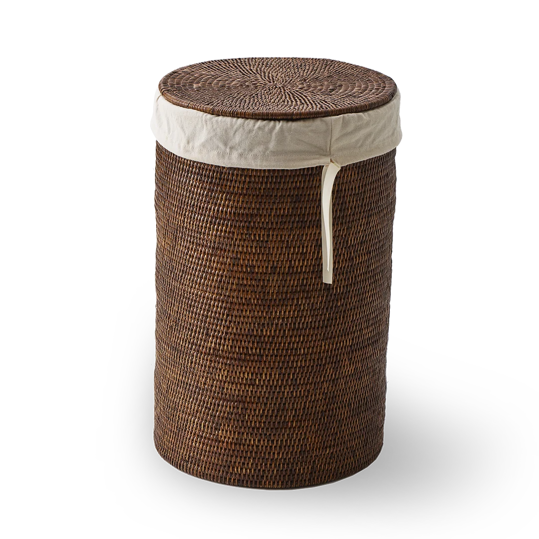Корзина для белья, Decor Walther, BASKET, WB SMALL, шгв 340*340*550, цвет-ротанг темный (Rattan dunkel)