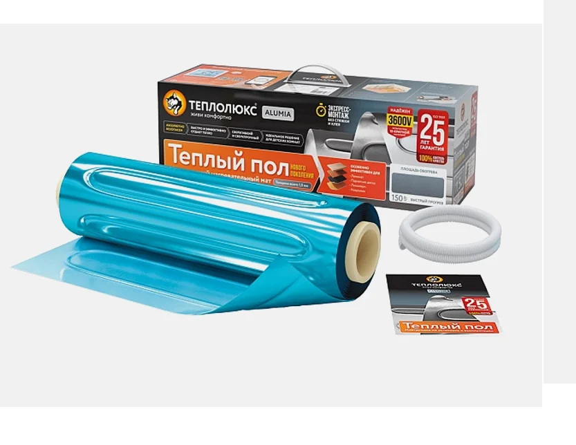 Мат нагревательный, Теплолюкс, Alumia, 1200 Вт/8,0 кв.м