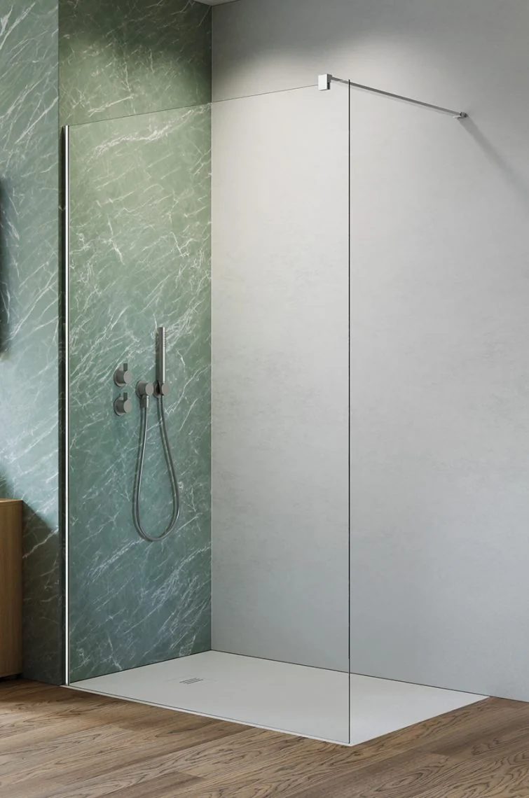 Душевая перегородка, Radaway, NES Walk-in II, шв 800*2000, хром, цвет стекла-прозрачный, Easy Clean