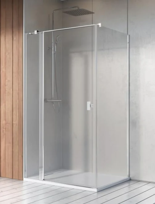 Дверь, Radaway, Nes 8 KDJ II, шв 900*2000, петли-слева, хром, цвет стекла-прозрачный, Easy Clean