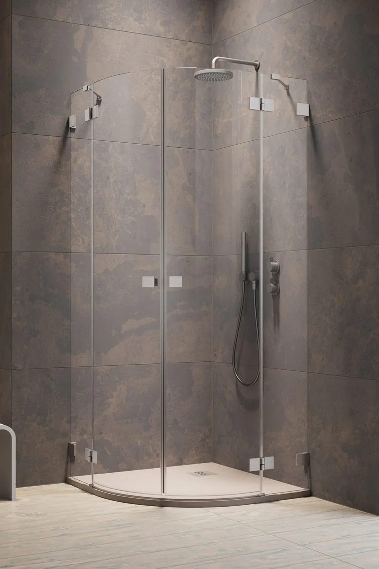 Дверь, Radaway, Essenza Pro, шв 1000*2000, петли-справа, никель брашированный, цвет стекла-прозрачный, Easy Clean