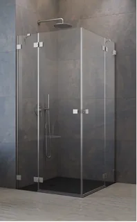 Дверь, Radaway, Essenza Pro KDD, шв 800*2000, петли-слева, никель брашированный, цвет стекла-прозрачный, Easy Clean