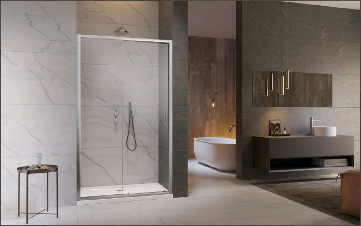 Дверь, Radaway, Premium Pro DWJ, шв 1100*2000, петли-слева, хром, цвет стекла-прозрачный, Easy Clean