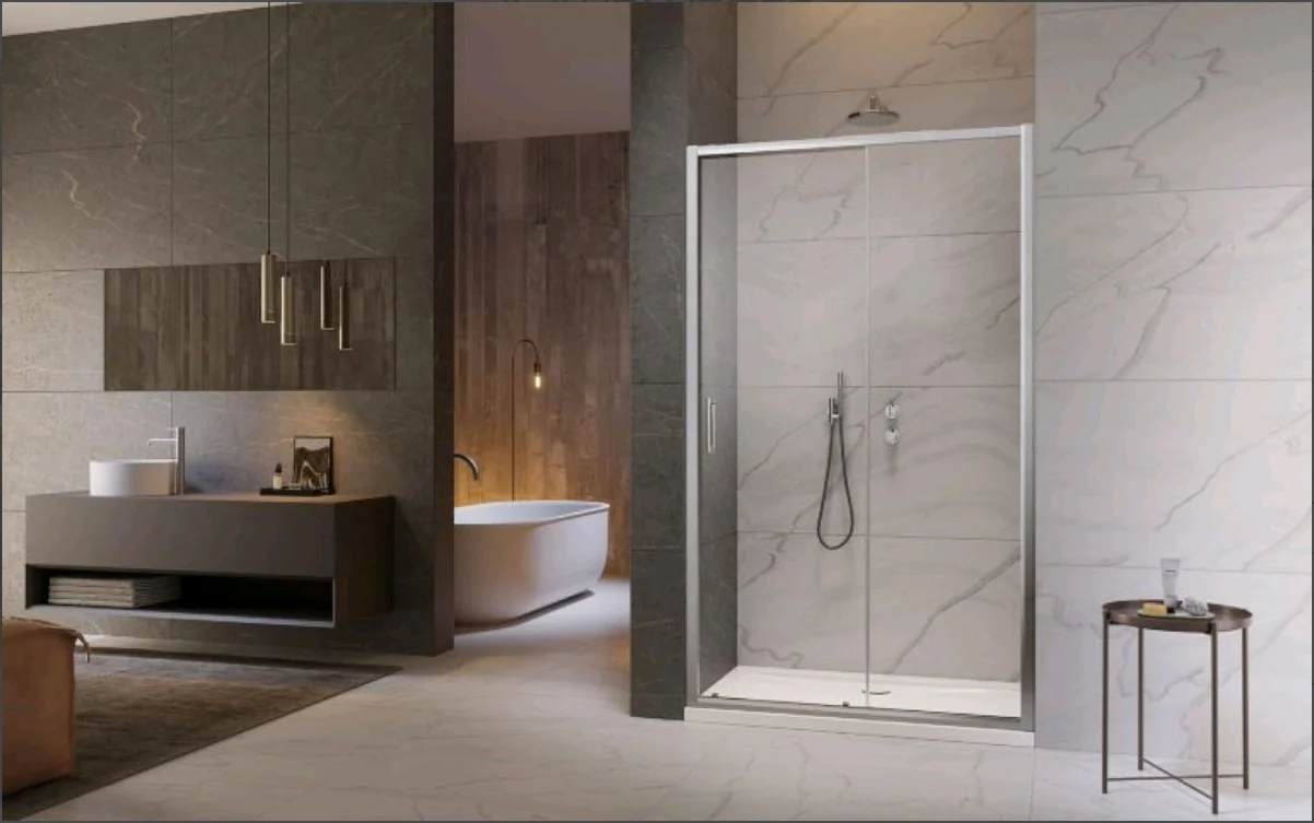 Дверь, Radaway, Premium Pro DWJ, шв 1500*2000, петли-справа, хром, цвет стекла-прозрачный, Easy Clean