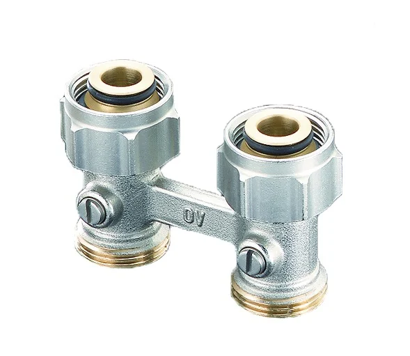 Узел, Multiflex F, прямой H-образный, 3/4", 3/4", Н ЕК-НГ ЕК, никелированный, ZB