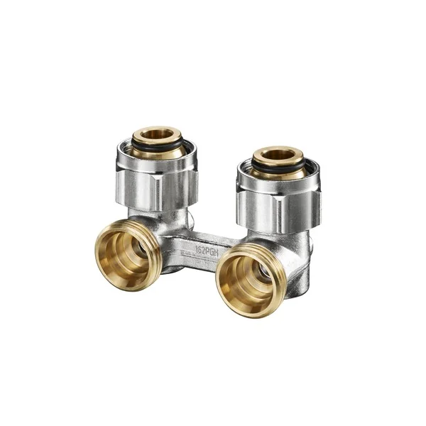 Узел, Multiflex F, угловой H-образный, 3/4", 3/4", Н ЕК-НГ ЕК, никелированный, ZB