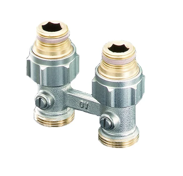 Узел, Multiflex F, прямой H-образный, 3/4", 1/2", Н ЕК-Н, никелированный, ZB