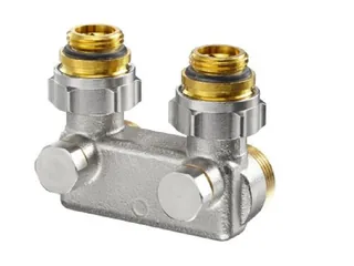 Узел перепускной, угловой, 1/2" НР х 3/4" НГ