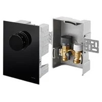 Набор терморегулятора, Unibox T-RTL, 7-28°С, 10-40°C, крышка черное стекло