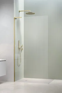 Душевая перегородка, Radaway, Modo SL II, левосторонняя, шв 600*2000, золото брашированное, цвет стекла-прозрачный, Easy Clean