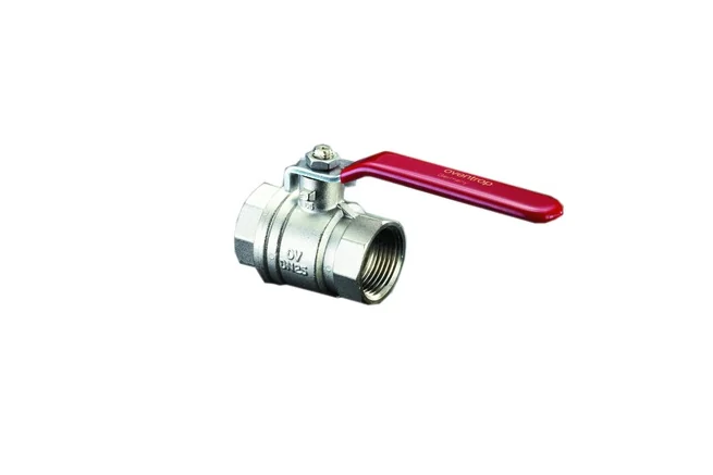 Кран шаровой, Optibal, DN-15, 1/2", ВВ, PN, бар-16, ручка-рычаг из оцинкованной стали, никелированный