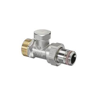 Вентиль, Combi 2, проходной, DN-15, 3/4", 1/2", Н ЕК-Н, никелированный, НГ со штуцером