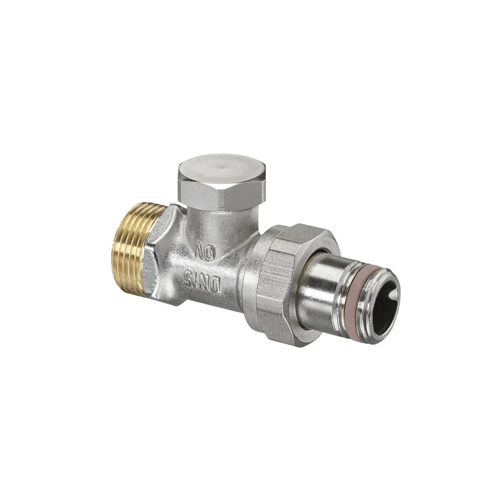Вентиль, Combi 2, проходной, DN-15, 3/4", 1/2", Н ЕК-Н, никелированный, НГ со штуцером