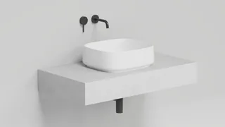 Раковина, Salini, Oriente Bowl, шгв 450*405*140, отверстия для смесителя-отсутствуют, цвет-белый глянцевый