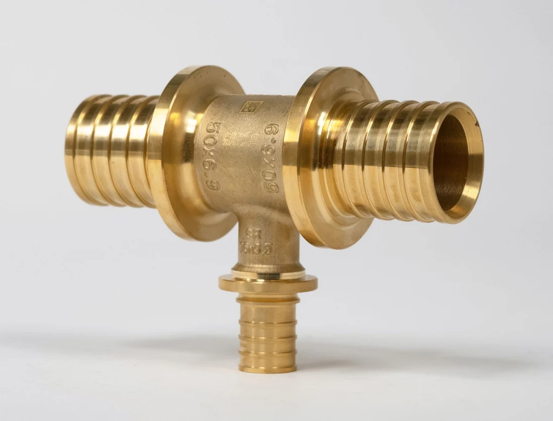 Тройник, 63, 40, 63, DZR латунь (MX), с уменьшенным боковым проходом