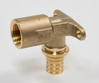 Угольник настенный, В, 20, 1/2", DZR латунь (MX), с длинным патрубком