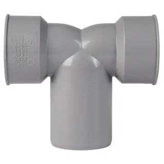 Отвод, Ostendorf, HT, HTDSW, 90°, 40, 50, 40, сифонный двойной, PP, цвет-RAL 7037 серая пыль
