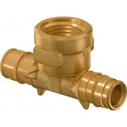 Тройник, Usystems, с внутренней резьбой, латунный, для труб PE-Xa 25-Rp1/2"ВР-25 — иконка