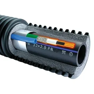 Труба, Usystems, Supra Plus, с греющим кабелем 10Вт/м 40x3,7/140 бухта 150м