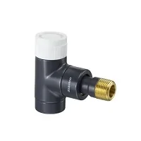 Вентиль, серия E, угловой, DN-15, 1/2", 1/2", ВН, антрацит (RAL 7016)