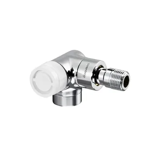 Вентиль, серия E, угловой трехосевой, DN-15, 1/2", 1/2", ВН, хромированный, левое подключение