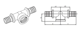 Тройник с внутренней резьбой SDR 11, 32-Rp 1/2-32 LX