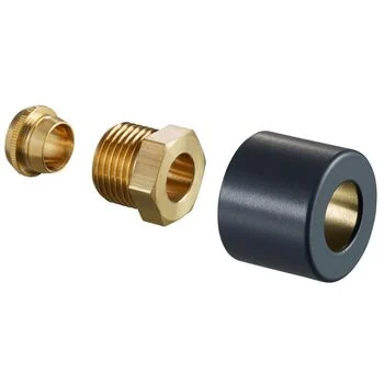 Присоединитеьлный набор со стяжным кольцом, 1/2" х 15 мм, цвет антрацит