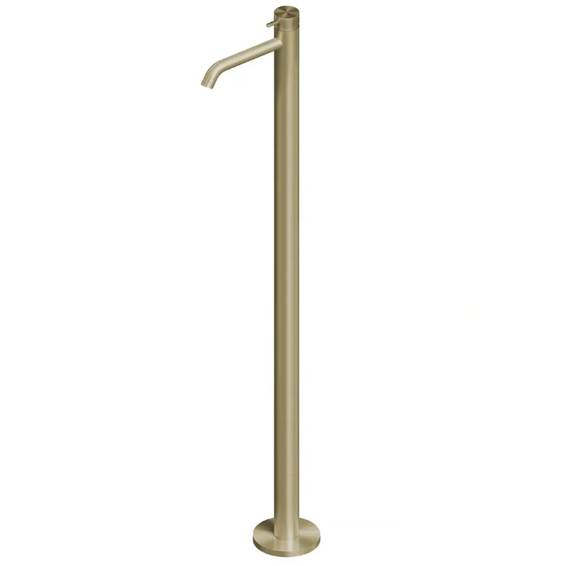 Смеситель для раковины, Quadro design, Source, напольный, цвет-Light gold PVD