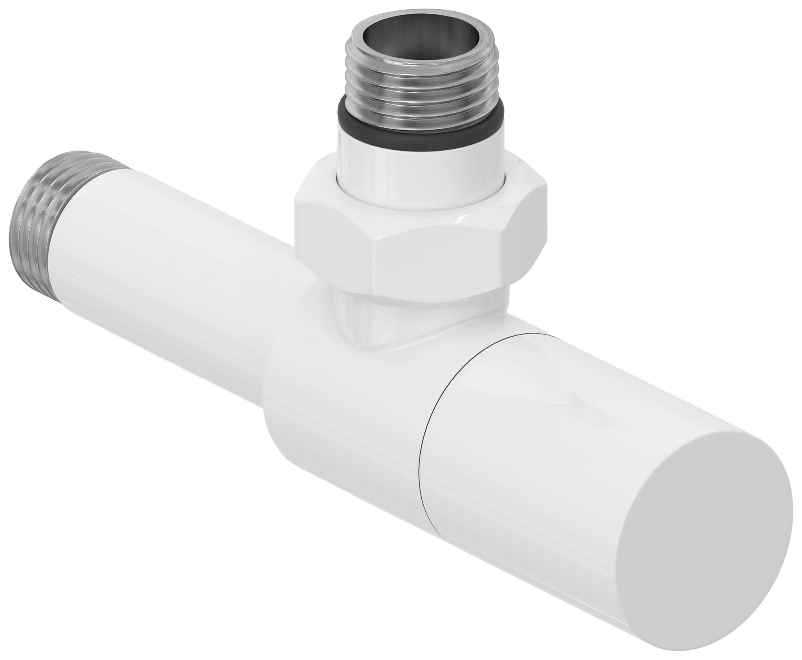 Вентиль, Сунержа, G 1/2" НР х G 1/2" НР, угловой, цилиндр, цвет-белый