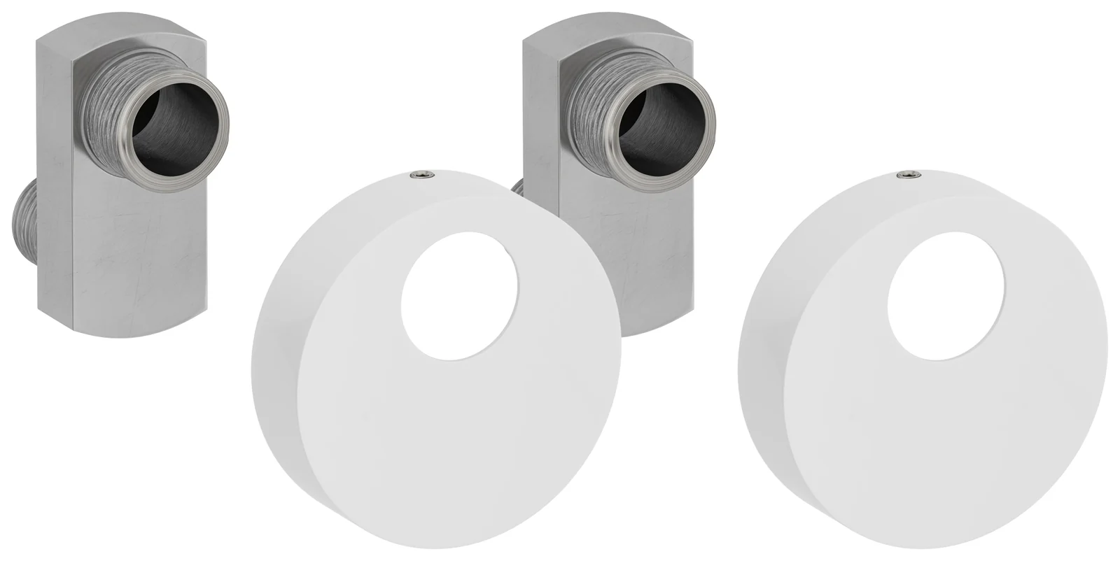 Эксцентрик, Сунержа, TUBE, присоединительный размер-НР G 1/2" / НР G 3/4", цвет-белый