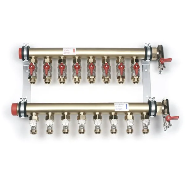 Коллектор, промышленный, 1 1/2", IVKK 6, выход-3/4", латунь