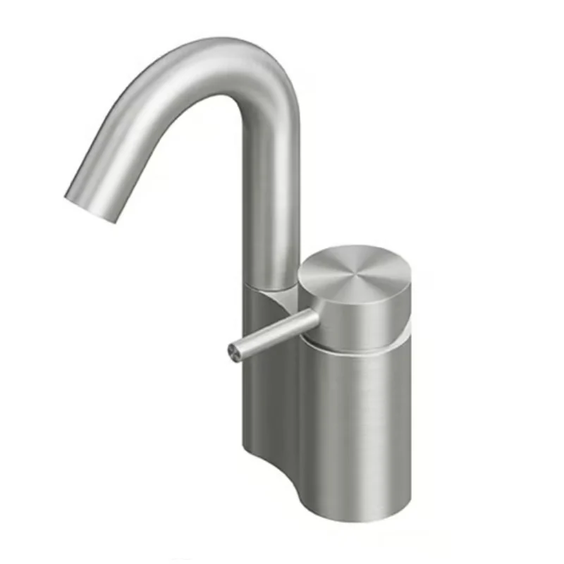 Смеситель для раковины, Quadro design, Ottavo, на раковину/столешницу, цвет-Steel Brushed