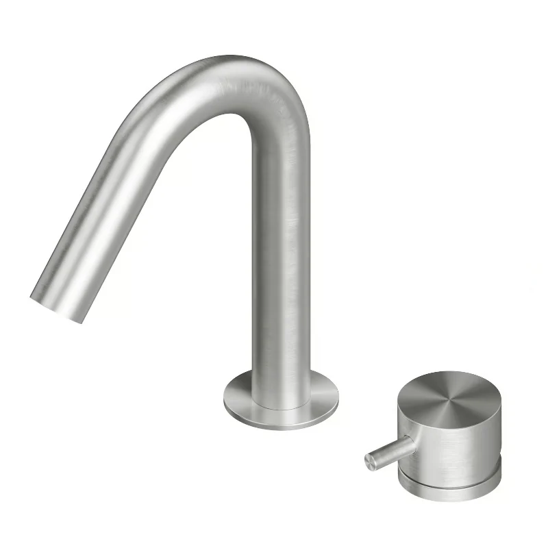 Смеситель для раковины, Quadro design, Source, на раковину/столешницу, цвет-Steel Brushed