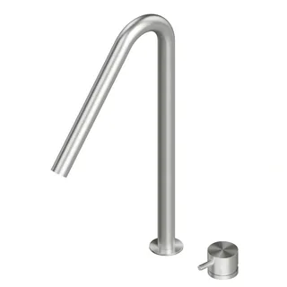 Смеситель для раковины, Quadro design, Ottavo, на раковину/столешницу, цвет-Steel Brushed