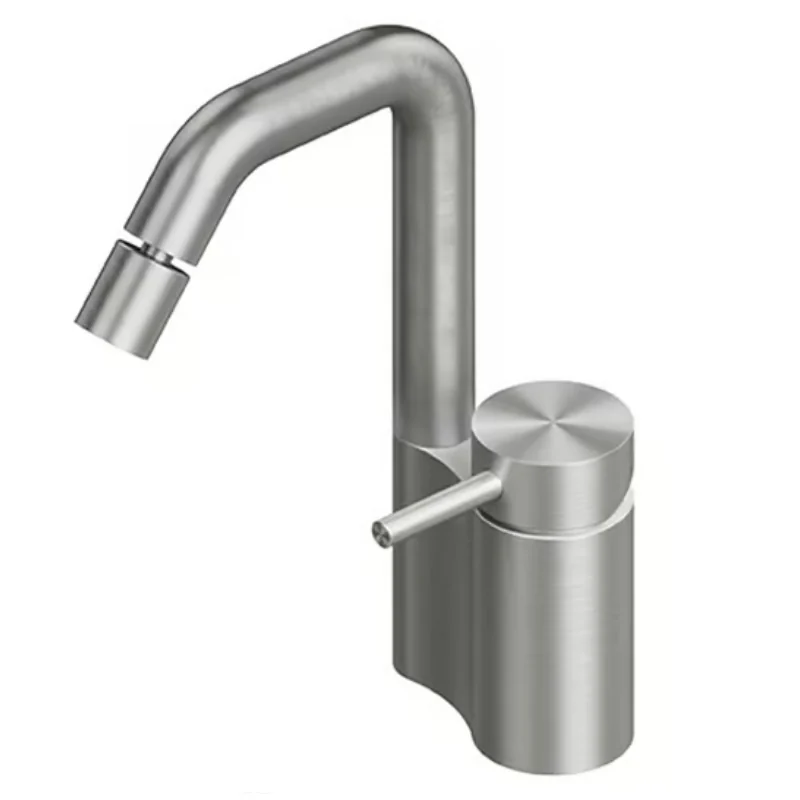 Смеситель для раковины, Quadro design, Ottavo, на раковину/столешницу, цвет-Steel Brushed