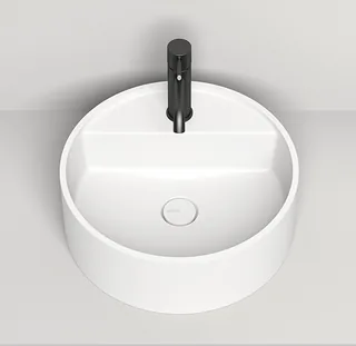 Раковина, Salini, Armonia Top, шгв 450*450*160, отверстия для смесителя-отсутствуют, цвет-белый матовый