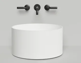 Раковина, Salini, Armonia Round, шгв 450*450*250, отверстия для смесителя-отсутствуют, цвет-белый матовый
