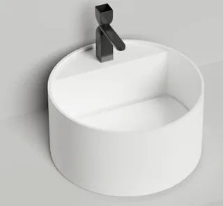 Раковина, Salini, Armonia Round Top, шгв 450*450*250, отверстия для смесителя-1, цвет-белый матовый
