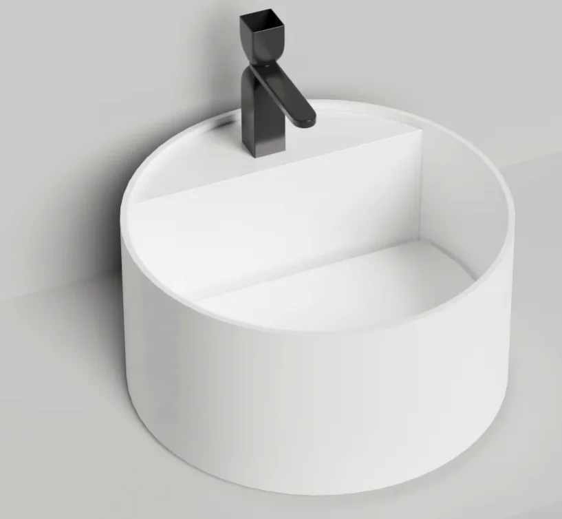 Раковина, Salini, Armonia Round Top, шгв 450*450*250, отверстия для смесителя-1, цвет-белый матовый