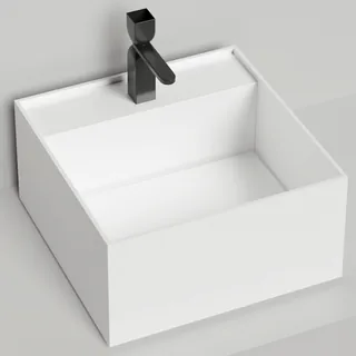 Раковина, Salini, Armonia Square Top, шгв 450*450*250, отверстия для смесителя-1, цвет-белый матовый — иконка