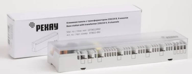 Клеммная панель РЕХАУ, с трансформатором 230/24 В, 8 каналов